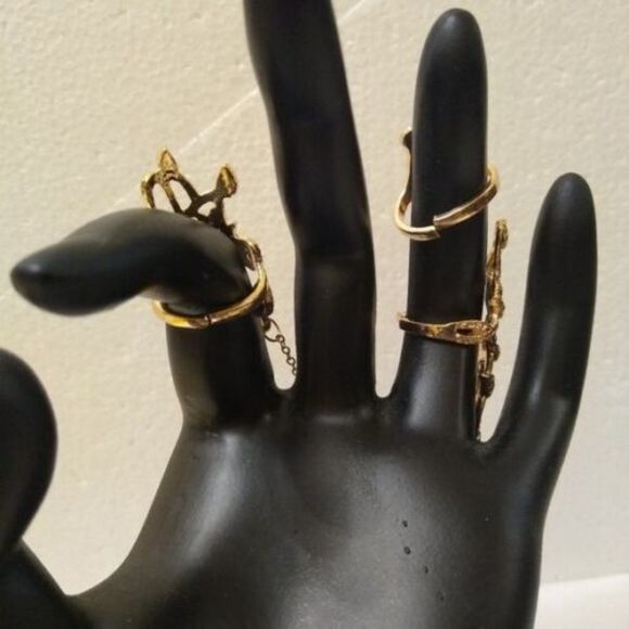 FASHION Women Adjustable Double Finger Ring - Picture 4 of 5